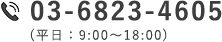 03-6823-4605 (平日：9:00～17:00)